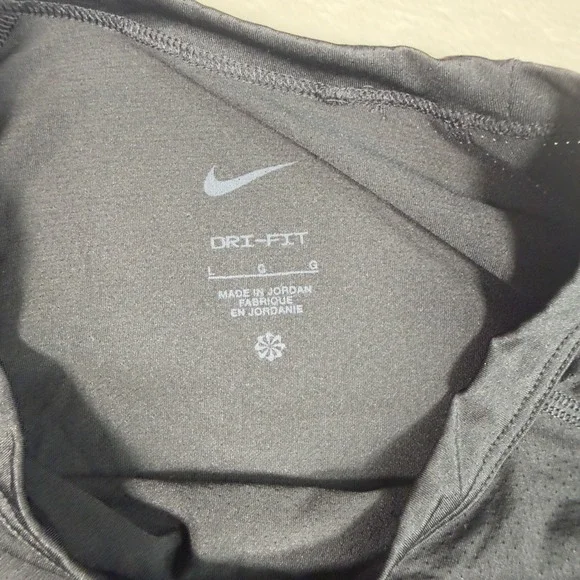 Nike Dri‎ Fit Mens Athletic T Shirt Black Short Sleeve Athletic TEE Size L - Picture 4 of 6